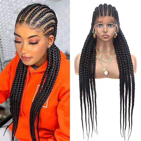 Stitch Braids Knotless Braid Wig Wigs For Black Women Lace Front Wig