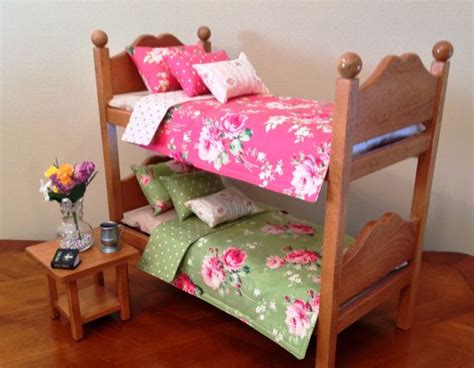 Barefoot Roses Oak Bunk Bed For The 18 In By Bedsandthreads Bed