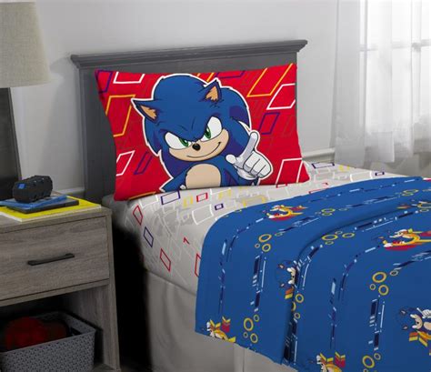 Sonic Movie Themed Bedsheet Set Available On The Sonic