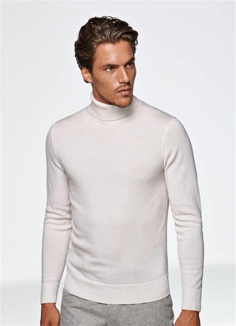 Mens White Polo Neck As Fine As Frogs Hair Vlog Picture Library