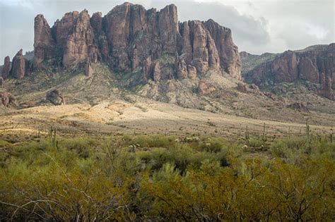 The Beautiful Landscape Of The Arizona Desert Stock Photo