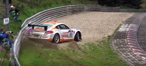 Porsche Cayman Gt4 With 911 Face Almost Crashes On Ring Driver Goes