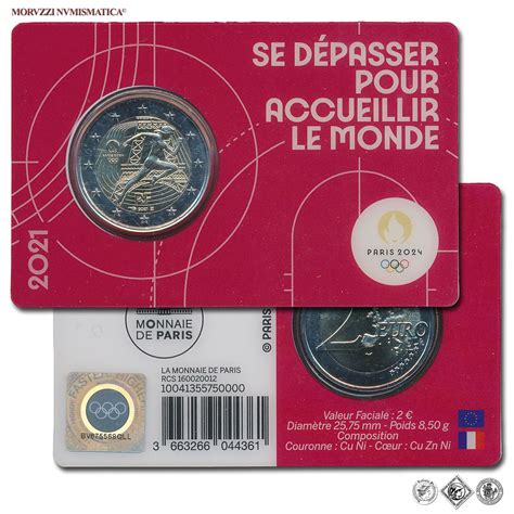 Shop Moruzzi Numismatica Francia 2 Euro 2021 Fdc Olimpiadi Di Parigi