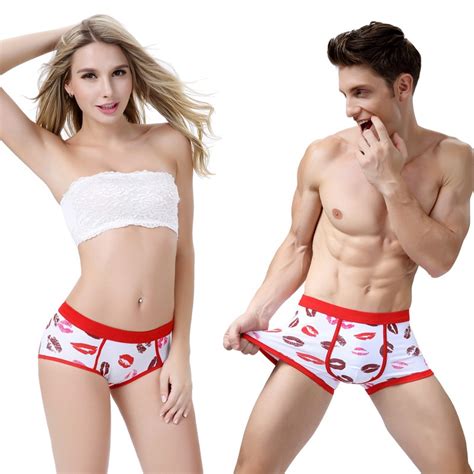 high quality couple underwear briefs cotton paties women boxer short men sexy panties for girl