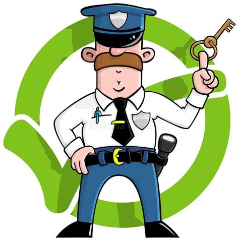 Cartoon Security Guard Stock Vector Illustration Of Protect 20227171