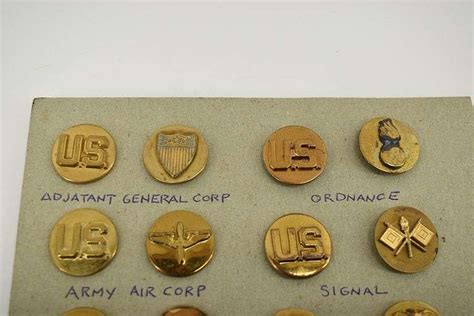 12 Sets Us Military Collar Insignia Pins Bhd Auctions