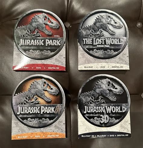 Jurassic Park Jurassic World 3d Blu Ray Dvd Tin Collection Original Packaging 100 Picclick