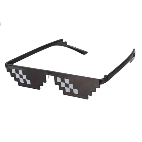 Thug Life Sunglasses Unisex Men Women Glass 8 Bit Pixel Glasses Photo Selfie Props Sunglasses