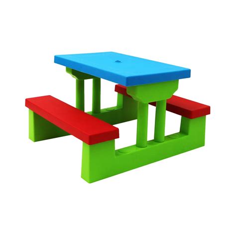 This sturdy wooden set includes a table and two coordinating chairs designed in a traditional american style. Kids Childrens Picnic Bench Table Set Outdoor Furniture ...