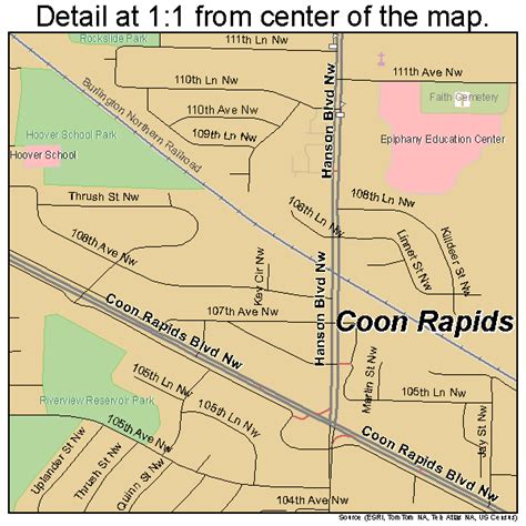 Coon Rapids Minnesota Street Map 2713114