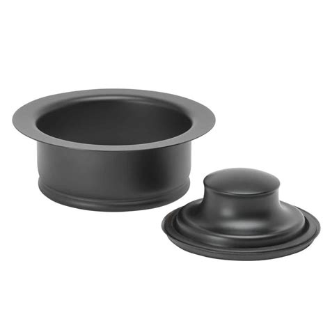 Glacier Bay Garbage Disposal Rim And Stopper Stainless Steel With Matte Black Finish