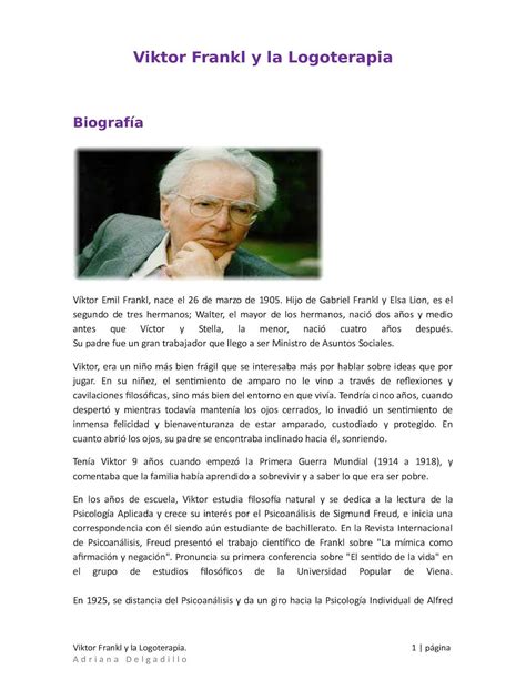 Calaméo Viktor Frankl Y La Logoterapia