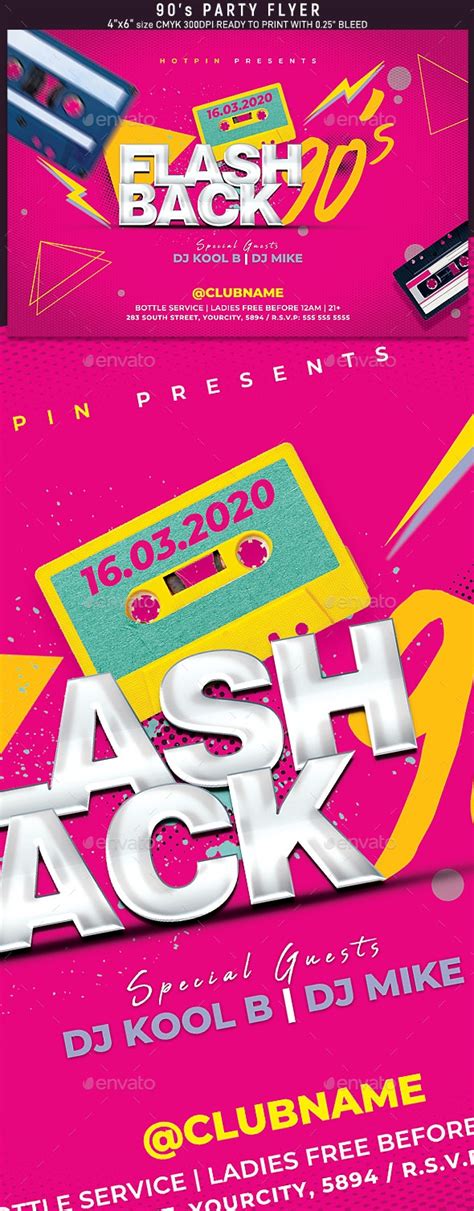 Retro 90s Party Flyer by Hotpin | GraphicRiver