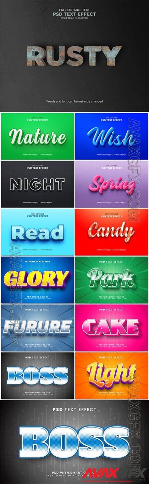 Psd Text Effect Set Vol 19 Avaxgfx All Downloads That You Need In