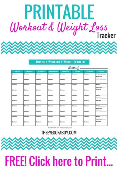 Please push the buy it now button & purchase. Free printable Workout & Weight Loss tracker calendar ...