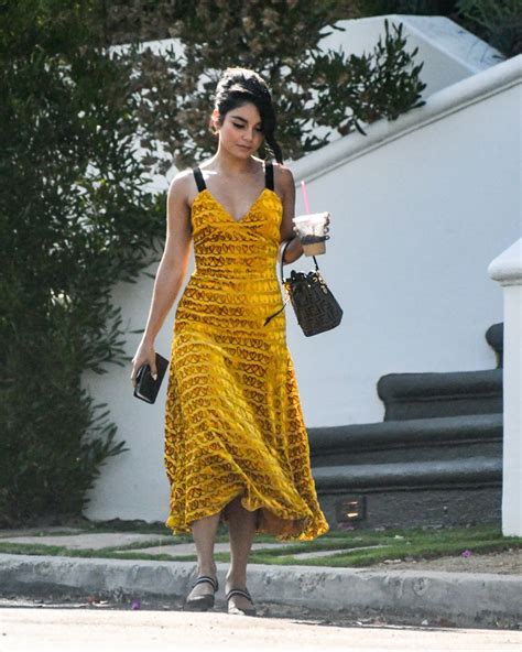 Vanessa Hudgens In A Yellow Summer Dress Celebstalk