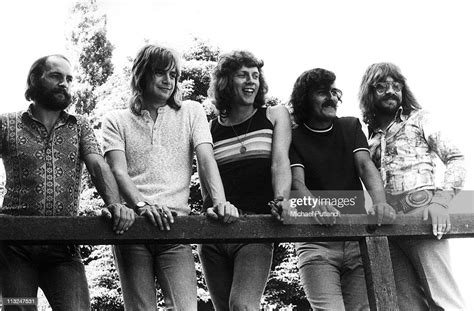 English Pop Group The Moody Blues Group Portrait Mike Pinder Justin