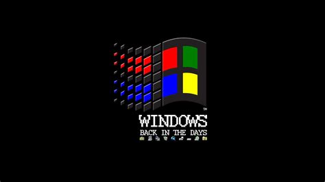 Microsoft Windows Vintage Logo Black Background Floppy Disk MS DOS
