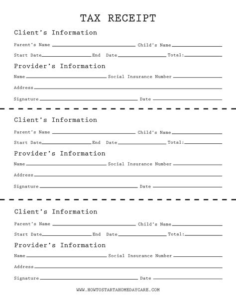 Free Printable Daycare Forms