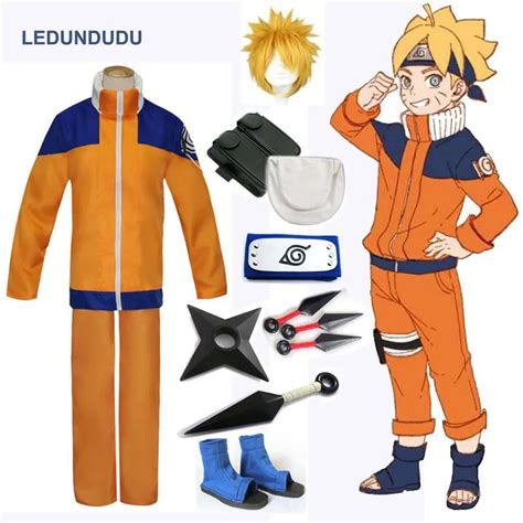 Naruto Shippuden Uzumaki Naruto 1st Cosplay Costumes Adult Men Fancy Party Uniform Outfit With