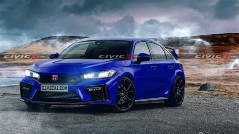 The honda civic type r (japanese: New Honda Civic Type R Rendered After Leaked Patent Images ...