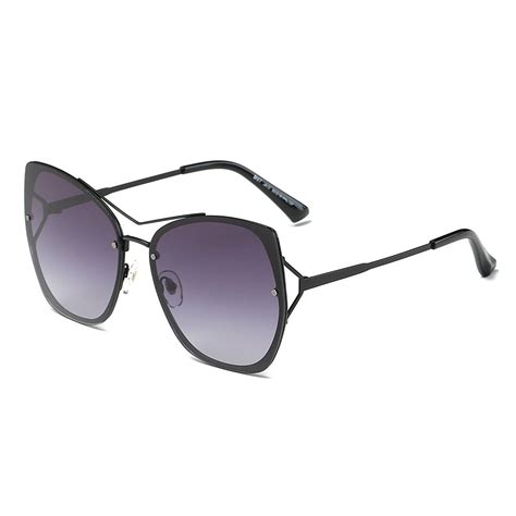 Trendy Oversized Mirrored Sunglasses Flat Flash Lens Square Cat Eye