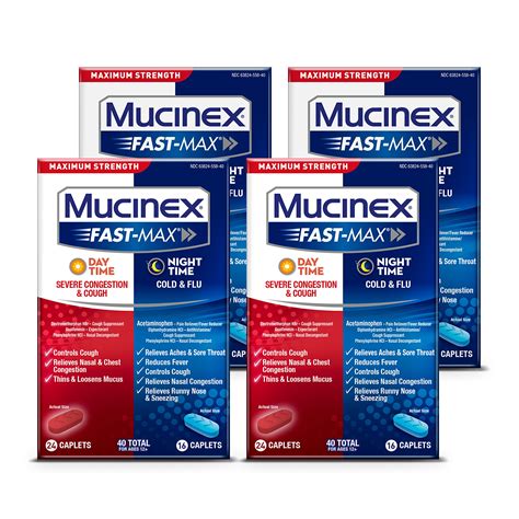Buy Maximum Strength Mucinex Fast Max Day Time Severe Congestion And And Night Time Cold And Flu