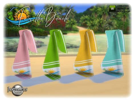 For The Beach Towel For Big Bag Found In Tsr Category Sims 4