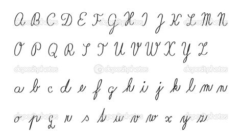 Alfabeto Manuscrita — Vector De Stock © Ravennk 47048089
