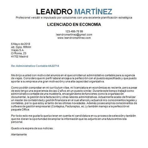 Carta De Presentacion Para Curriculum Vitae Ejemplos Ejemplo Interesante