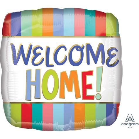 Welcome Home Stripes Foil Balloon 45cm Party Savers