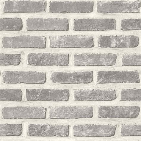 Shop this incredible grey brick wallpaper mural and create a unique interior for your home or office. Colours Grey Brick effect Wallpaper | Departments | DIY at B&Q