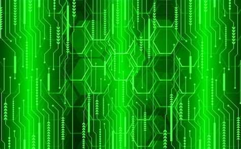 Premium Vector Green Cyber Circuit Future Technology Background