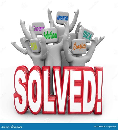 Solved Solution Challenge Difficulty Puzzle Royalty Free Stock Photo