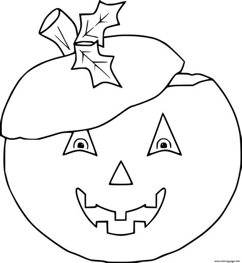 Jack O Lantern With Leaves Coloring Page Printable