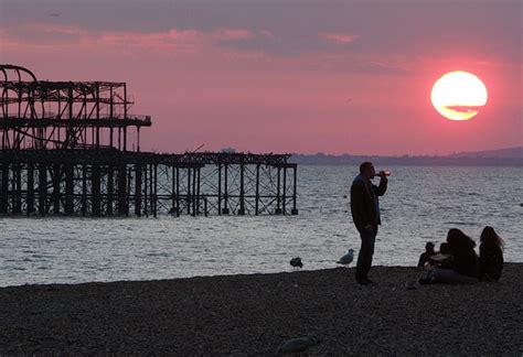 Brighton West Pier Sunset Photos Of The Autumnal Sun Setting Over The