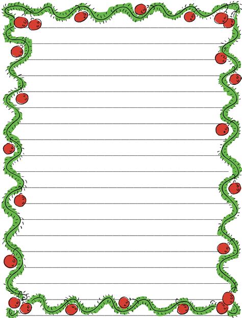 Download 140 paper borders cliparts for free. 6 Best Christmas Writing Paper Template Printable ...