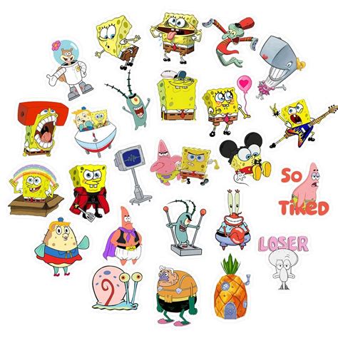 Spongebob Squarepants Stickers Eyeshowtime Spongebob Sticker Cute