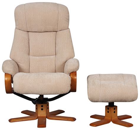 Its range of motion and supportive features make it the only recliner you'll ever. Paris - Swivel Recliner Chair & Footstool Dune Fabric ...