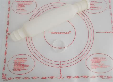 1965 Tupperware Mat For Measuring Pastry And Plastic Rolling Etsy
