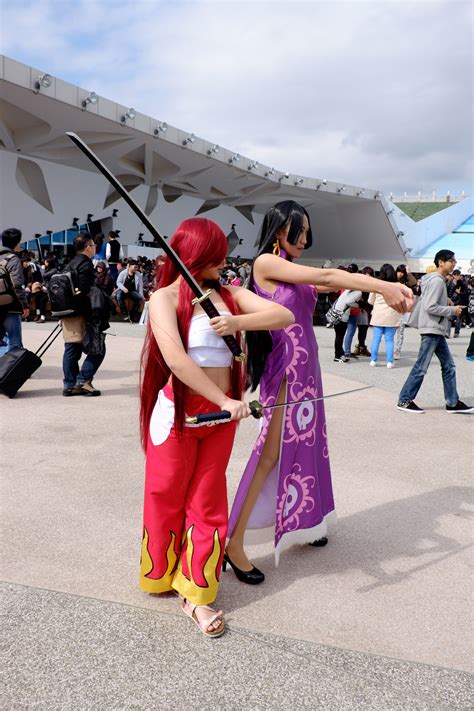 Filecosplayers Of Erza Scarlet Fairy Tail And Boa Hancock One Piece