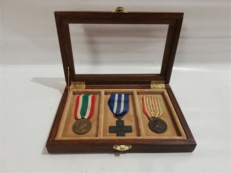 Wooden Case For Military Medals Wooden And Velvet Plexiglass Etsy Canada
