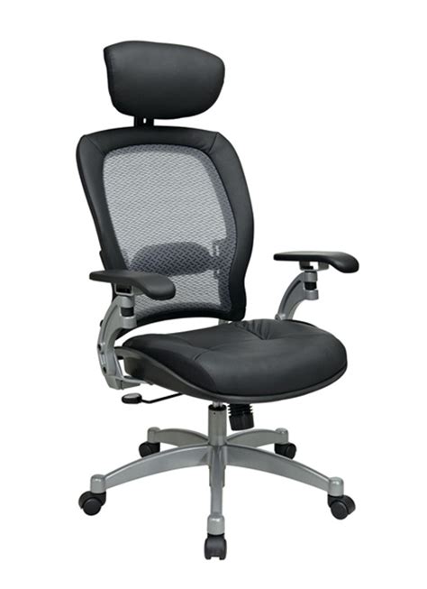 Office Star Airgrid Back Chair With Adjustable Headrest And Cantilever