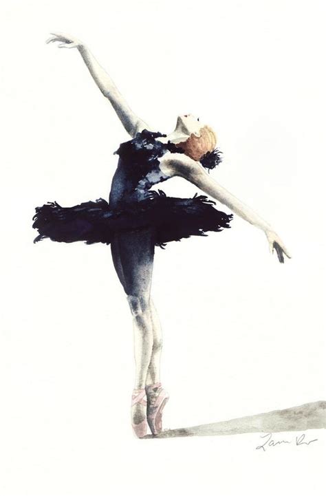 Black Swan Art Swan Lake Ballerina Painting Ballet Wall Art