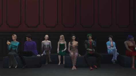 Fashion Show Audience Pose Set Sims 4