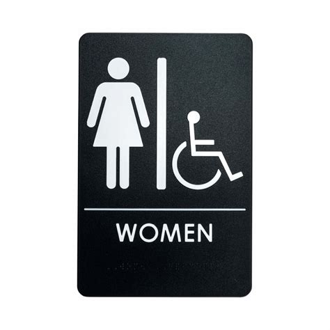 Ada Restroom Sign Womens Only Bathroom Sign Real Wood Sign Handicap
