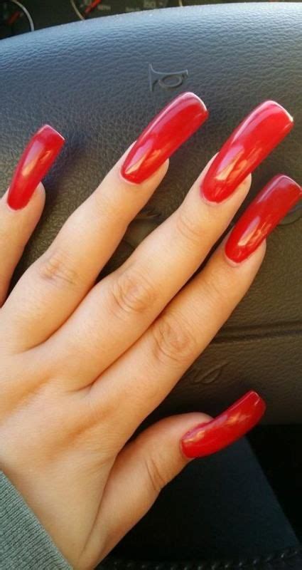 33 ideas nails long gel red for 2019 nails long red nails long nails red nails