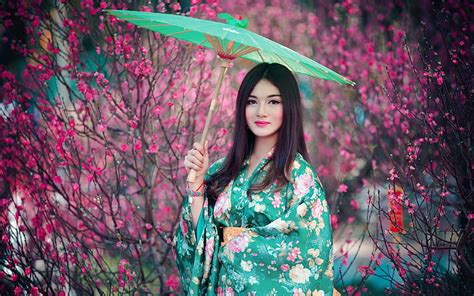 Online Crop Hd Wallpaper Long Hair Asian Women Traditional Clothing Brunette Wallpaper