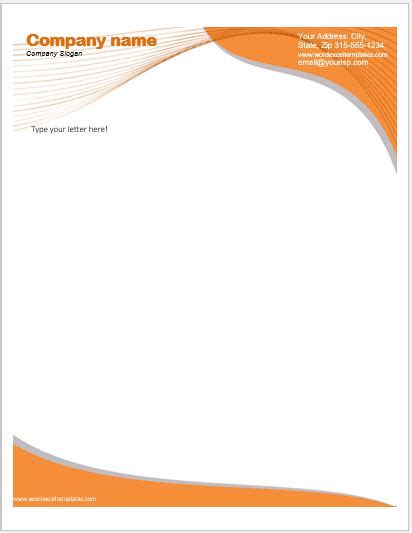 Business Letterhead Templates For Ms Word Download And Edit