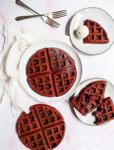 Red Velvet Waffles Cherry On My Sundae Red Velvet Waffles Flour